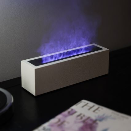 LED Ароматерапевтичен дифузер и овлажнител за въздух с имитация на пламък LED/10W/5V