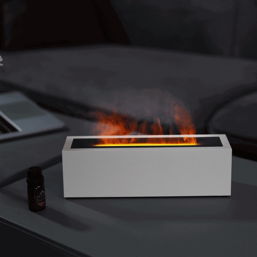 LED Ароматерапевтичен дифузер и овлажнител за въздух с имитация на пламък LED/10W/5V