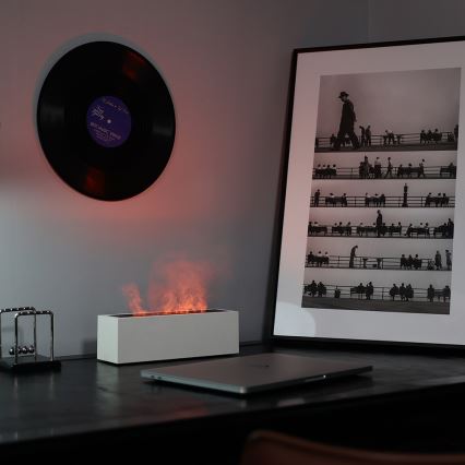 LED Ароматерапевтичен дифузер и овлажнител за въздух с имитация на пламък LED/10W/5V