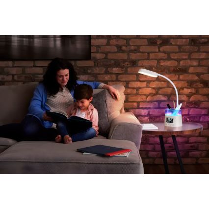 LED RGBW Димируема настолна лампа с моливник FALCON LED/10W/5V