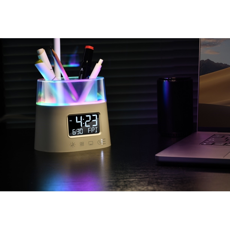 LED RGBW Димируема настолна лампа с моливник FALCON LED/10W/5V