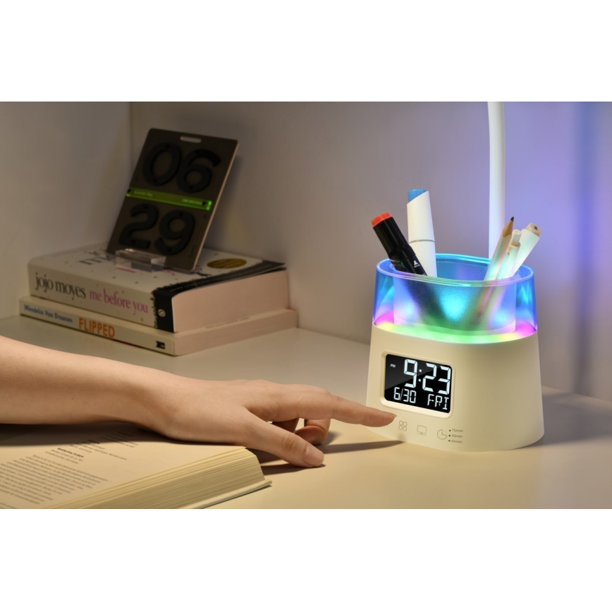 LED RGBW Димируема настолна лампа с моливник FALCON LED/10W/5V