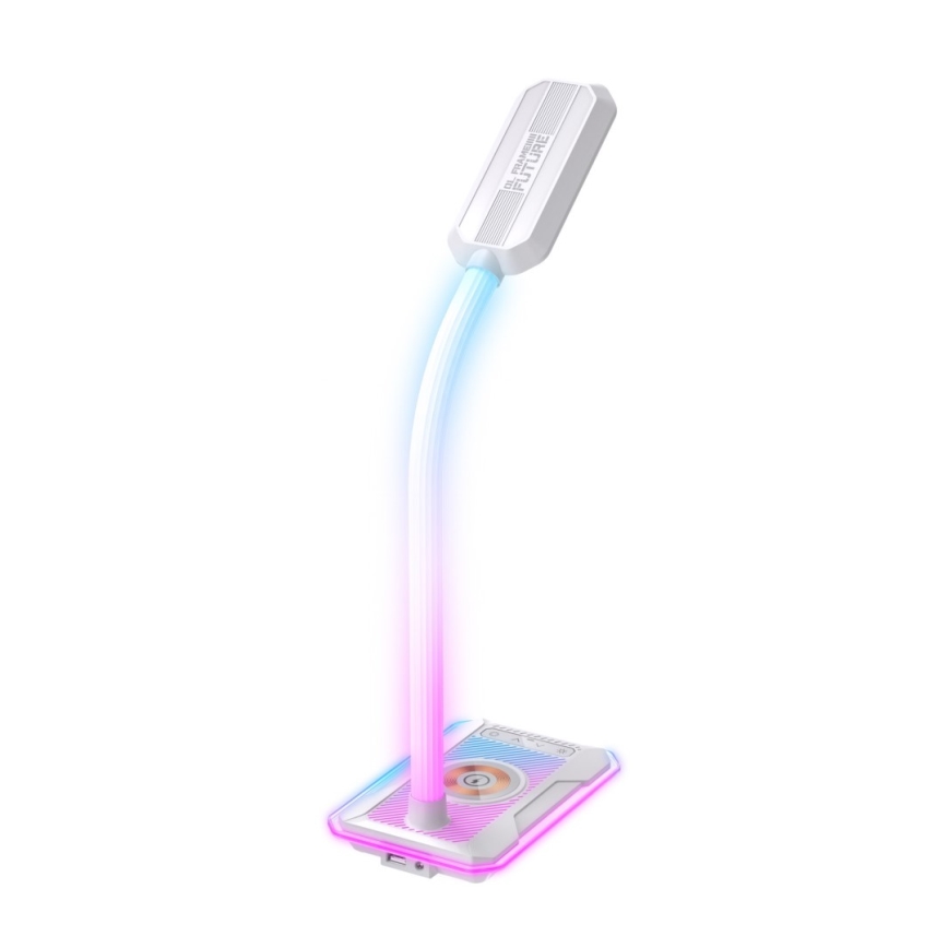 LED RGBW Димируема настолна лампа с Qi зареждане 30W/230V 3000K/4000K/5000K бял
