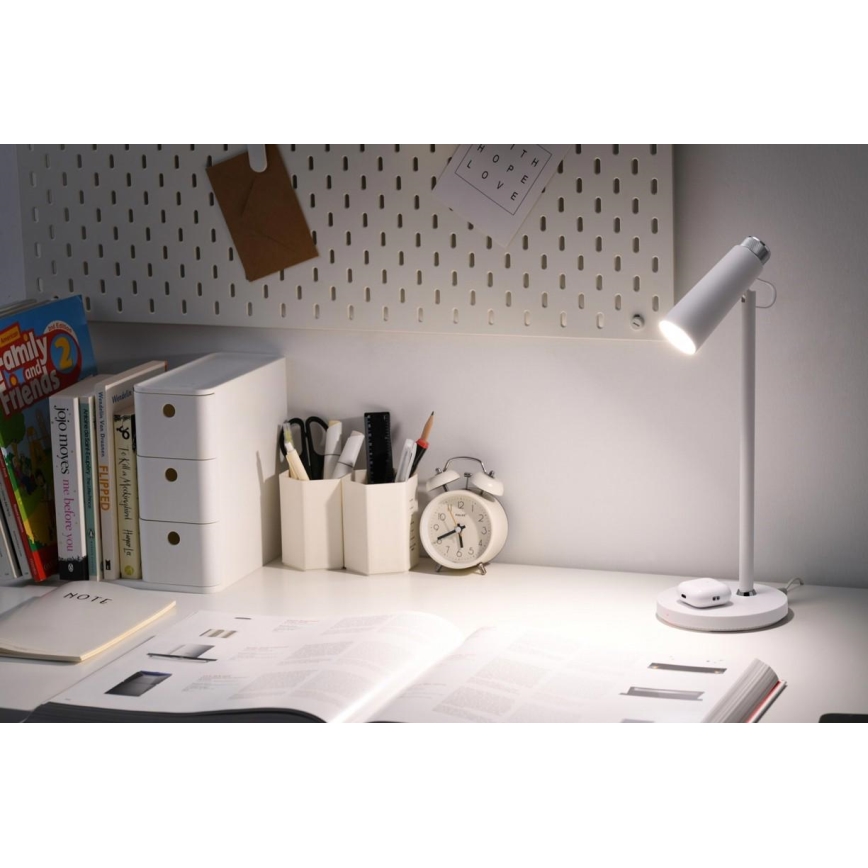 LED Димируема настолна лампа с безжично Qi зареждане TIT LED/12W/230V бял