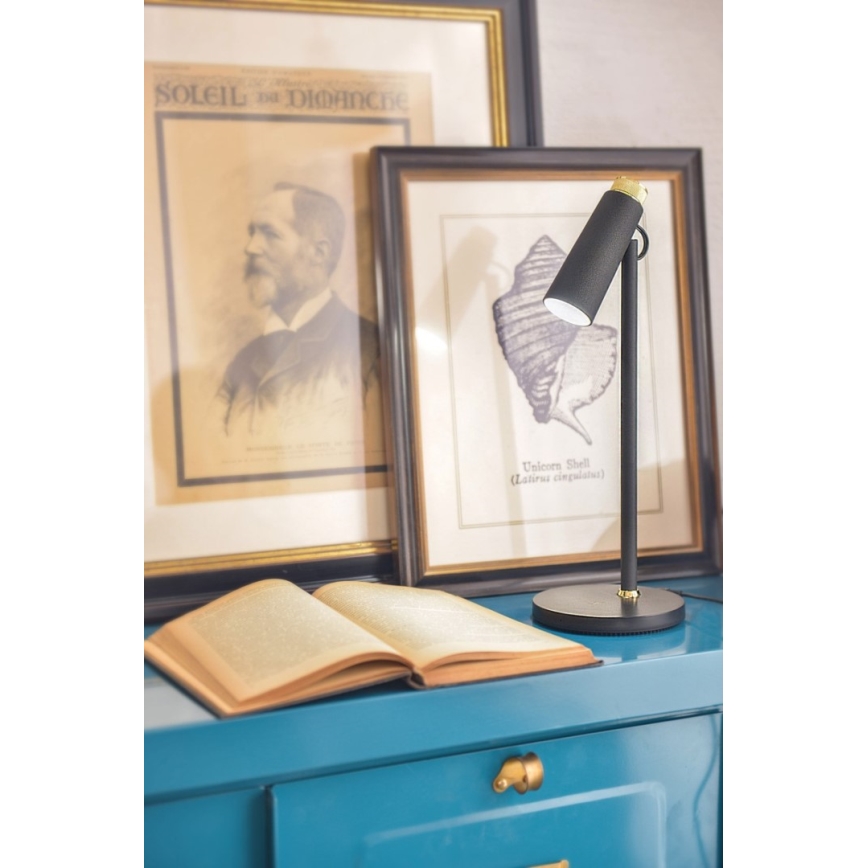 LED Димируема настолна лампа с безжично Qi зареждане TIT LED/12W/230V черен