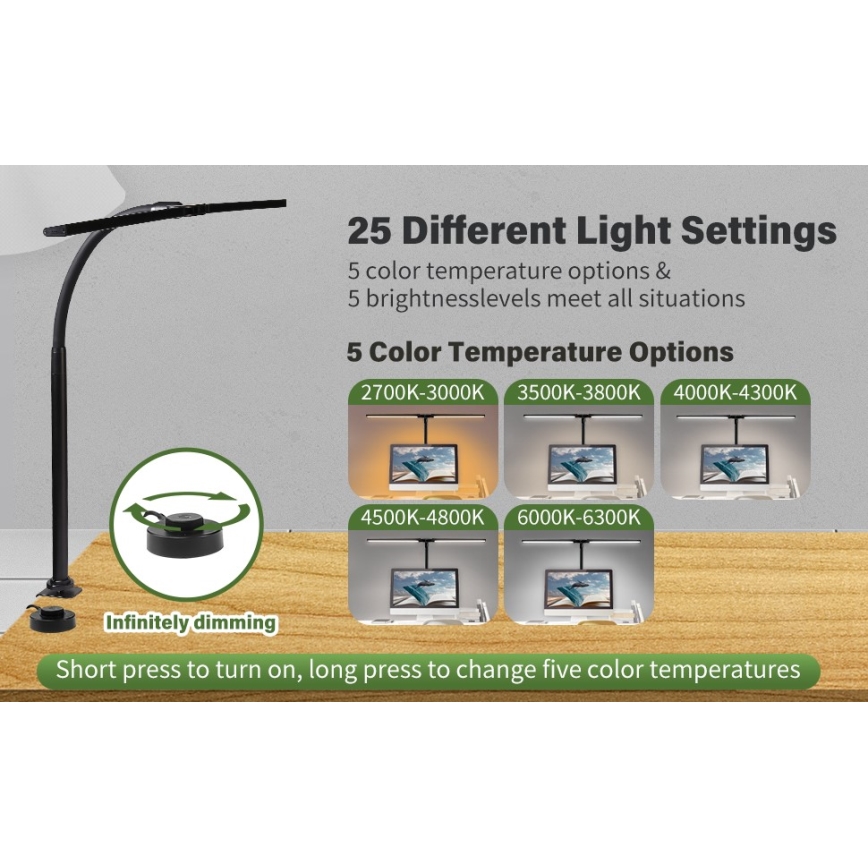 LED Гъвкав димируема осветление за монитор OFFICE LED/24W/230V 2700-6300K CRI 95