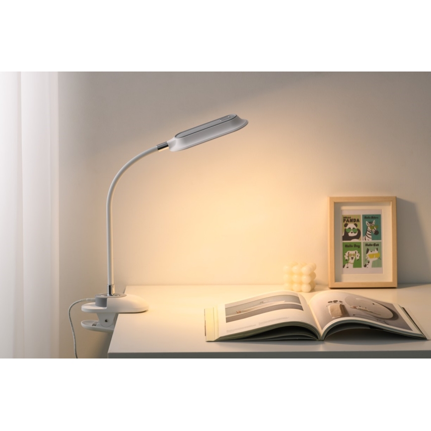 LED+CCT Димируема настолна лампа с щипка CLIP LED/7,5W/230V 3000/4200/5000K бяла