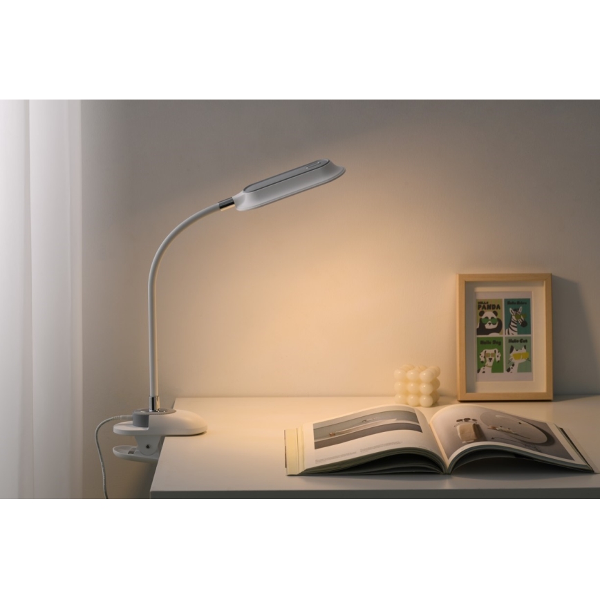 LED+CCT Димируема настолна лампа с щипка CLIP LED/7,5W/230V 3000/4200/5000K бяла