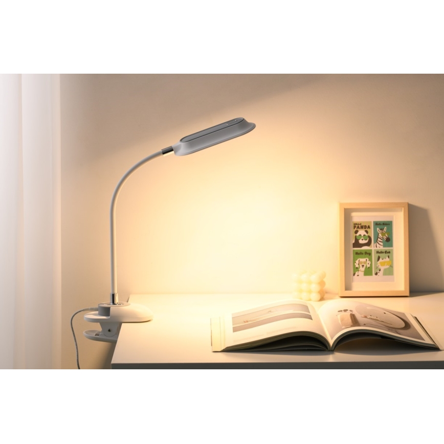 LED+CCT Димируема настолна лампа с щипка CLIP LED/7,5W/230V 3000/4200/5000K бяла
