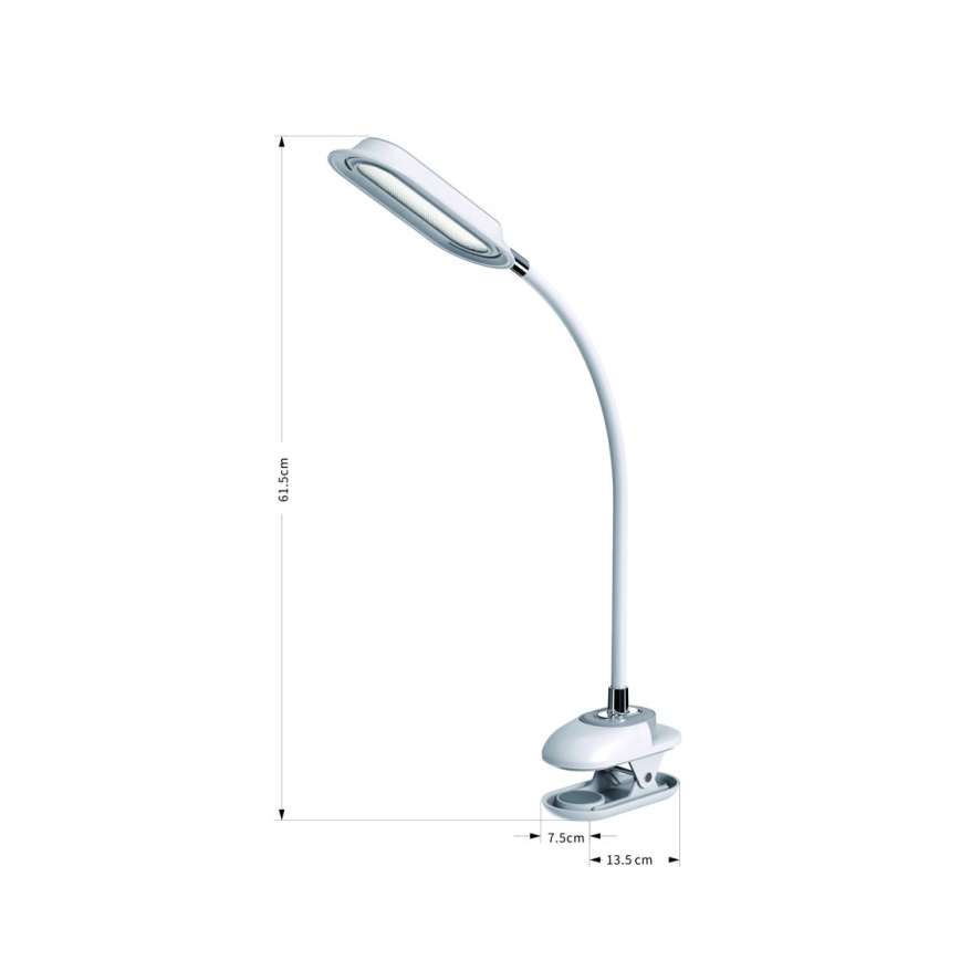 LED+CCT Димируема настолна лампа с щипка CLIP LED/7,5W/230V 3000/4200/5000K бяла