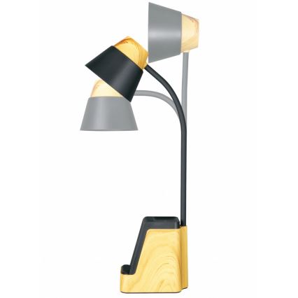 LED+CCT Димируема настолна лампа с безжично зареждане QI IDEAL LED/8W/230V 2700/4000/5000K бежова