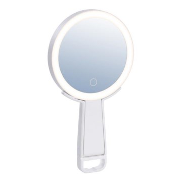 Immax 09103L - LED+CCT димируемо козметично огледало SWEET LED/3W/5V бяло