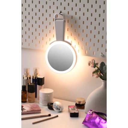 Immax 09103L - LED+CCT димируемо козметично огледало SWEET LED/3W/5V бяло