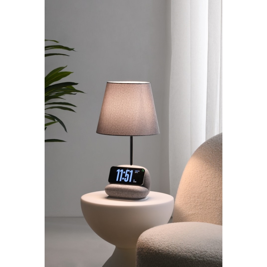 LED димируема настолна лампа с безжично зареждане Qi SOFA LED/6W/230V сива
