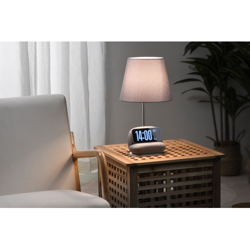 LED димируема настолна лампа с безжично зареждане Qi SOFA LED/6W/230V сива