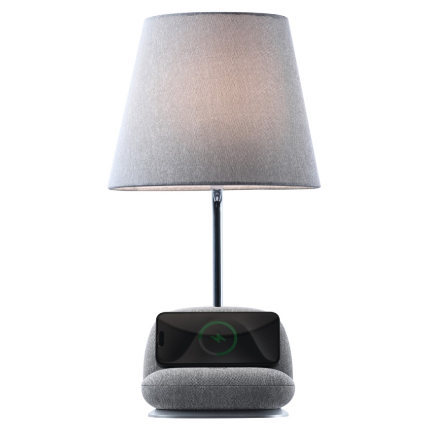 LED димируема настолна лампа с безжично зареждане Qi SOFA LED/6W/230V сива