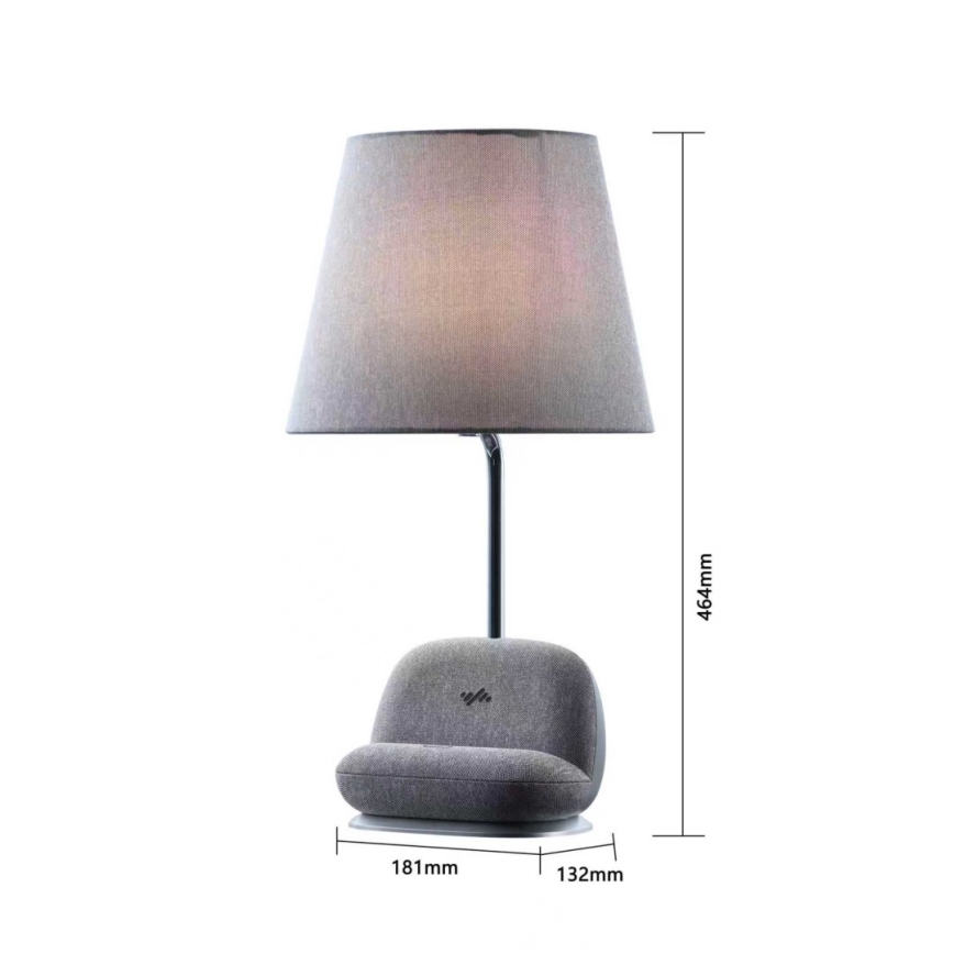 LED димируема настолна лампа с безжично зареждане Qi SOFA LED/6W/230V сива