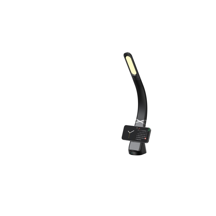 Димируема LED настолна лампа MAGIC с безжично зареждане LED/5W/230V, черна