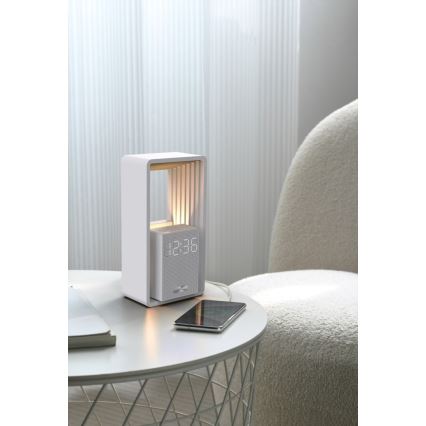 LED настолна лампа с будилник и функция за зареждане CALM LED/3,5W/5V
