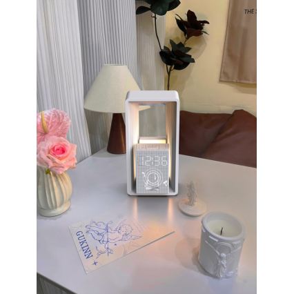 LED настолна лампа с будилник и функция за зареждане CALM LED/3,5W/5V