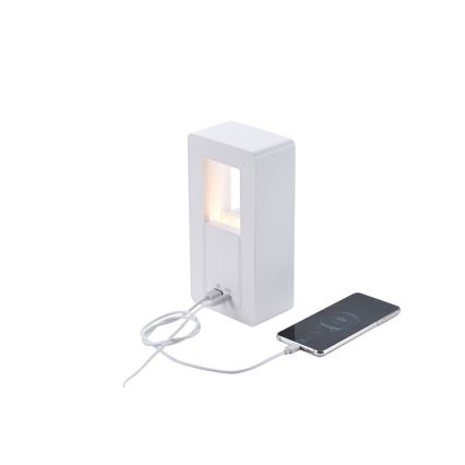 LED настолна лампа с будилник и функция за зареждане CALM LED/3,5W/5V