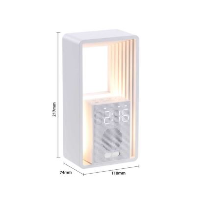 LED настолна лампа с будилник и функция за зареждане CALM LED/3,5W/5V