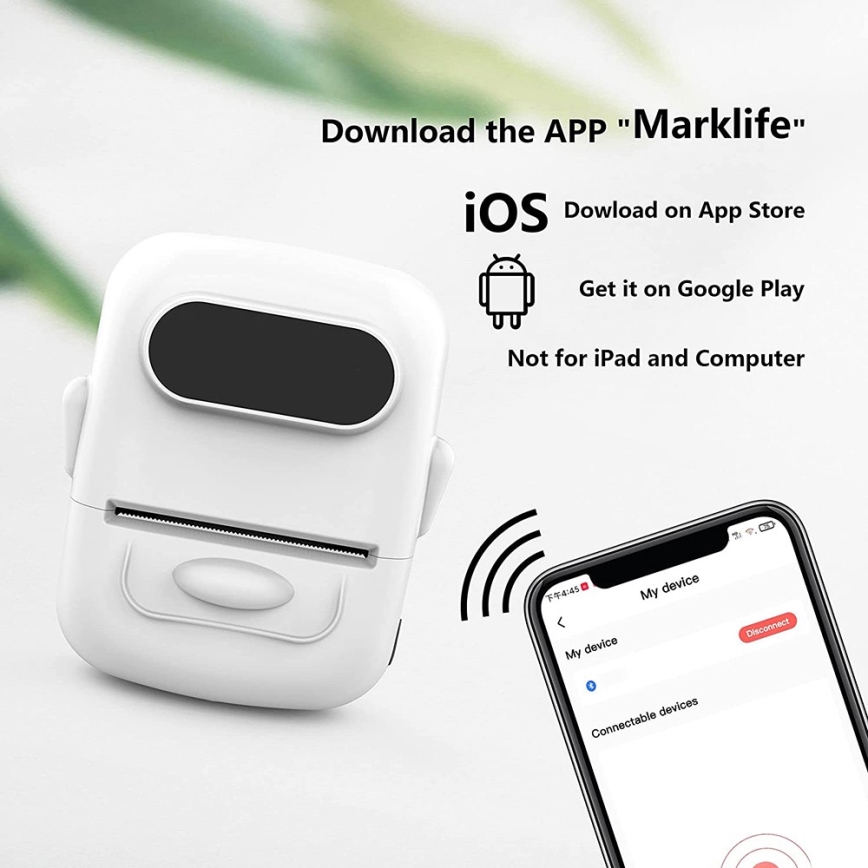 Дигитален принтер за етикети USB-C + самозалепващи се етикети 40x30mm