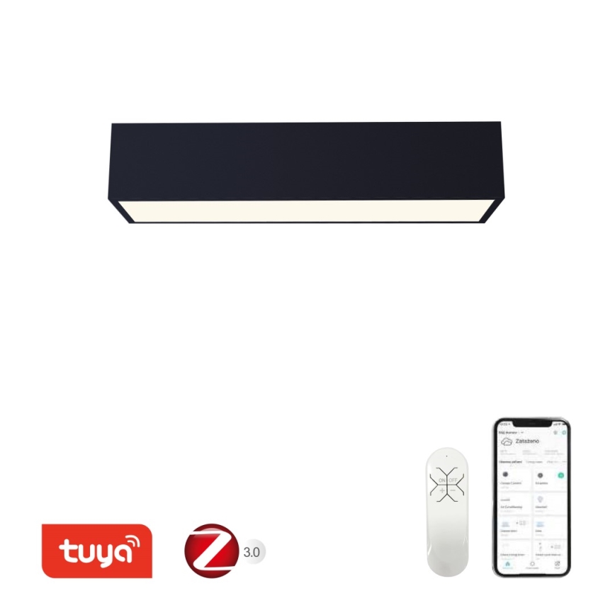 Immax NEO 07074-60 - LED Димируем плафон CANTO LED/34W/230V черен Tuya + дистанционно управление
