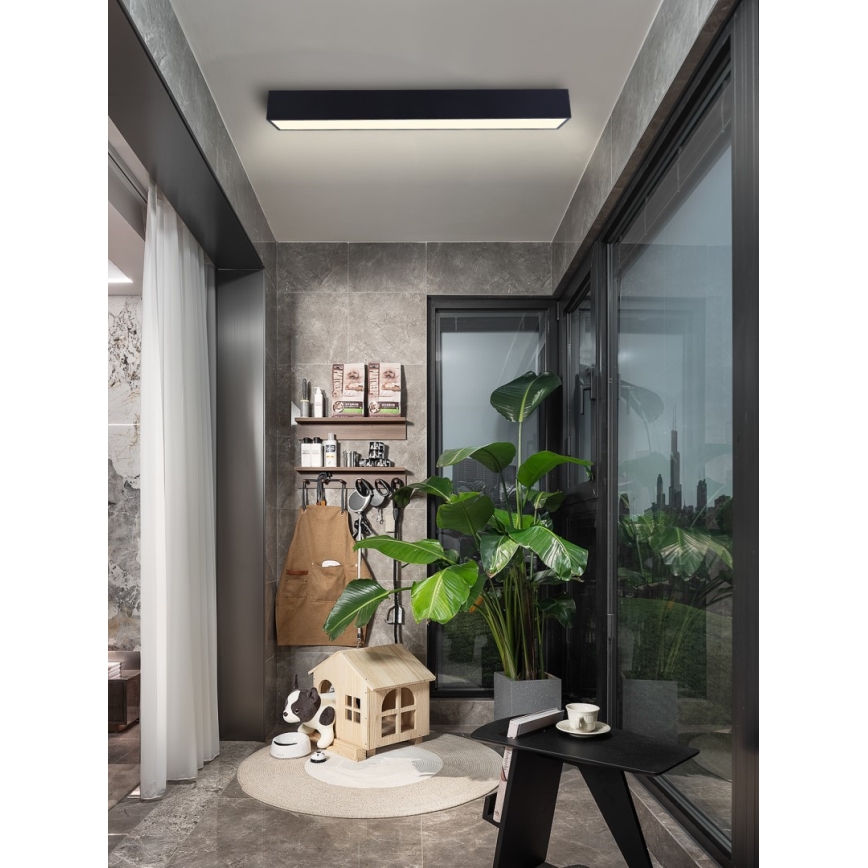 Immax NEO 07074-90 - LED Димируем плафон CANTO LED/50W/230V черен Tuya + дистанционно управление