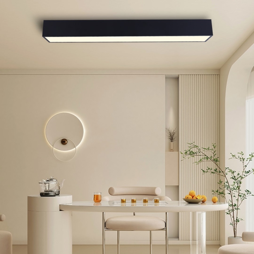 Immax NEO 07074-90 - LED Димируем плафон CANTO LED/50W/230V черен Tuya + дистанционно управление