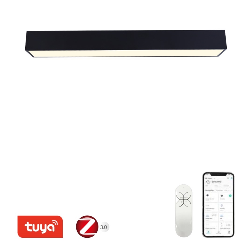 Immax NEO 07074-90 - LED Димируем плафон CANTO LED/50W/230V черен Tuya + дистанционно управление