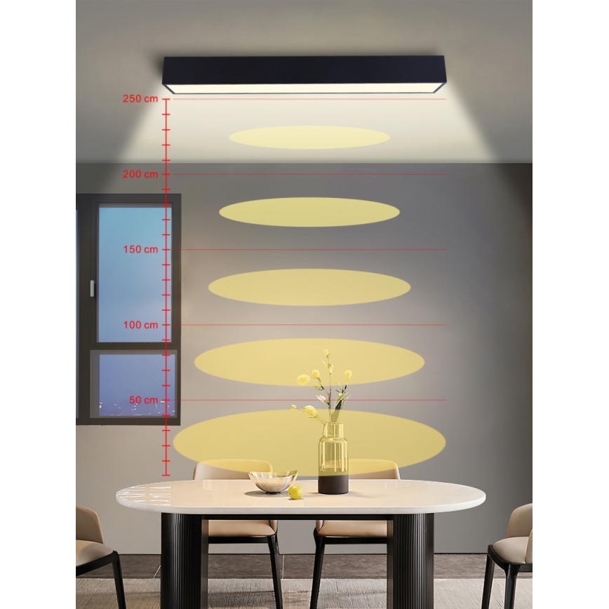 Immax NEO 07074-90 - LED Димируем плафон CANTO LED/50W/230V черен Tuya + дистанционно управление