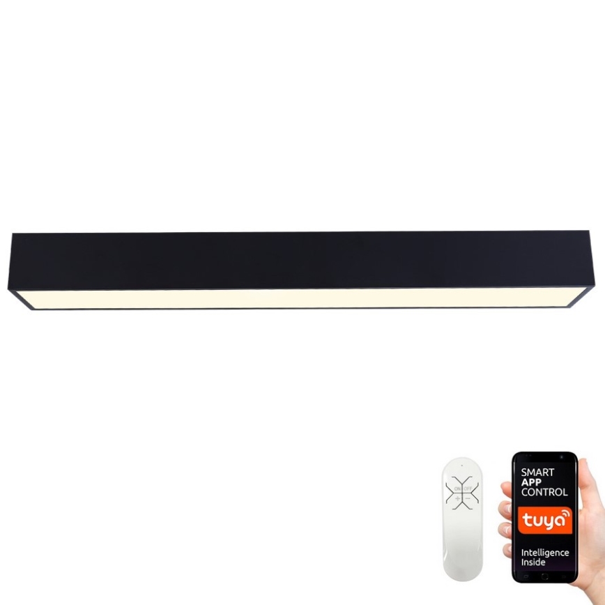 Immax NEO 07074-90 - LED Димируем плафон CANTO LED/50W/230V черен Tuya + дистанционно управление