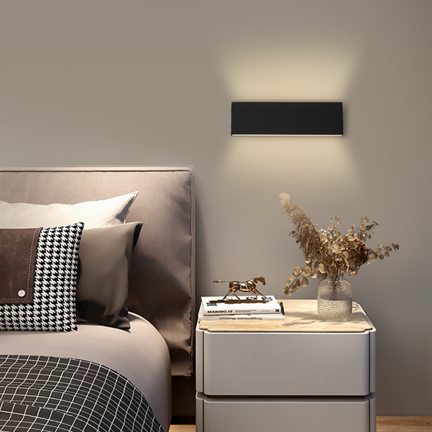 Immax NEO 07086L - LED Димируем аплик LISTON LED/8W/230V черен Tuya + дистанционно управление