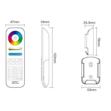 Immax NEO 07087-3 - Универсален дистанционно управление RGB+CCT MiBOXER 2xAAA Tuya