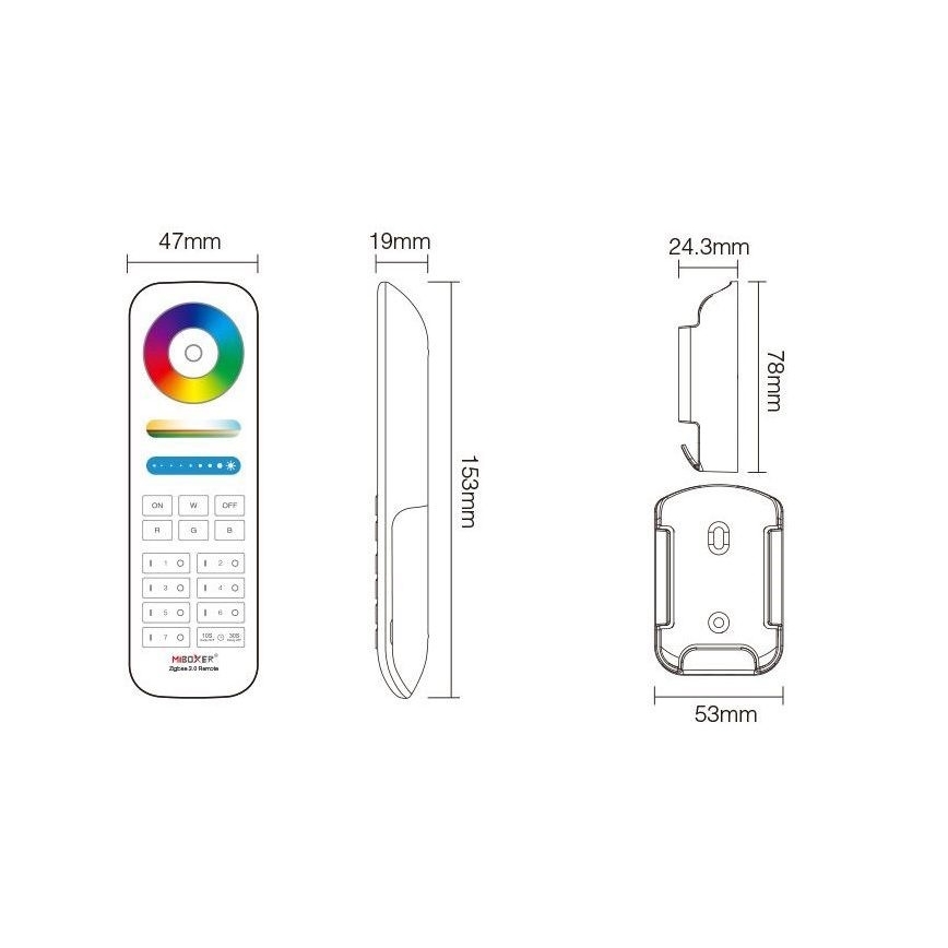 Immax NEO 07087-3 - Универсален дистанционно управление RGB+CCT MiBOXER 2xAAA Tuya