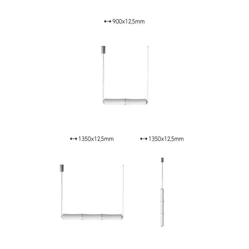Immax NEO 07102L - LED Димируем висящ полилей BAMBOOS LED/30W/230V 90см + дистанционно управление Tuya