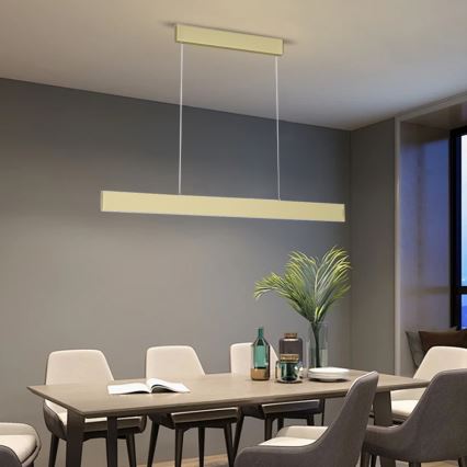 Immax Neo 07128L - LED  Димируем пендел LISTON златист LED/18W/230V ZigBee + дистанционно управление Tuya