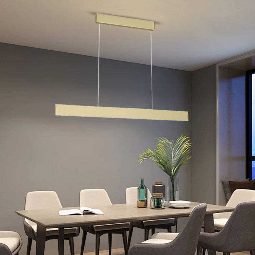 Immax Neo 07128L - LED  Димируем пендел LISTON златист LED/18W/230V ZigBee + дистанционно управление Tuya