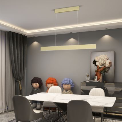 Immax Neo 07128L - LED  Димируем пендел LISTON златист LED/18W/230V ZigBee + дистанционно управление Tuya