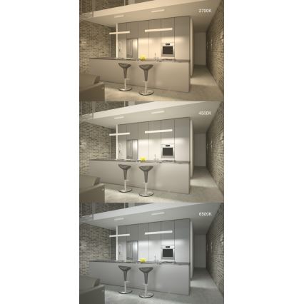 Immax Neo 07128L - LED  Димируем пендел LISTON златист LED/18W/230V ZigBee + дистанционно управление Tuya