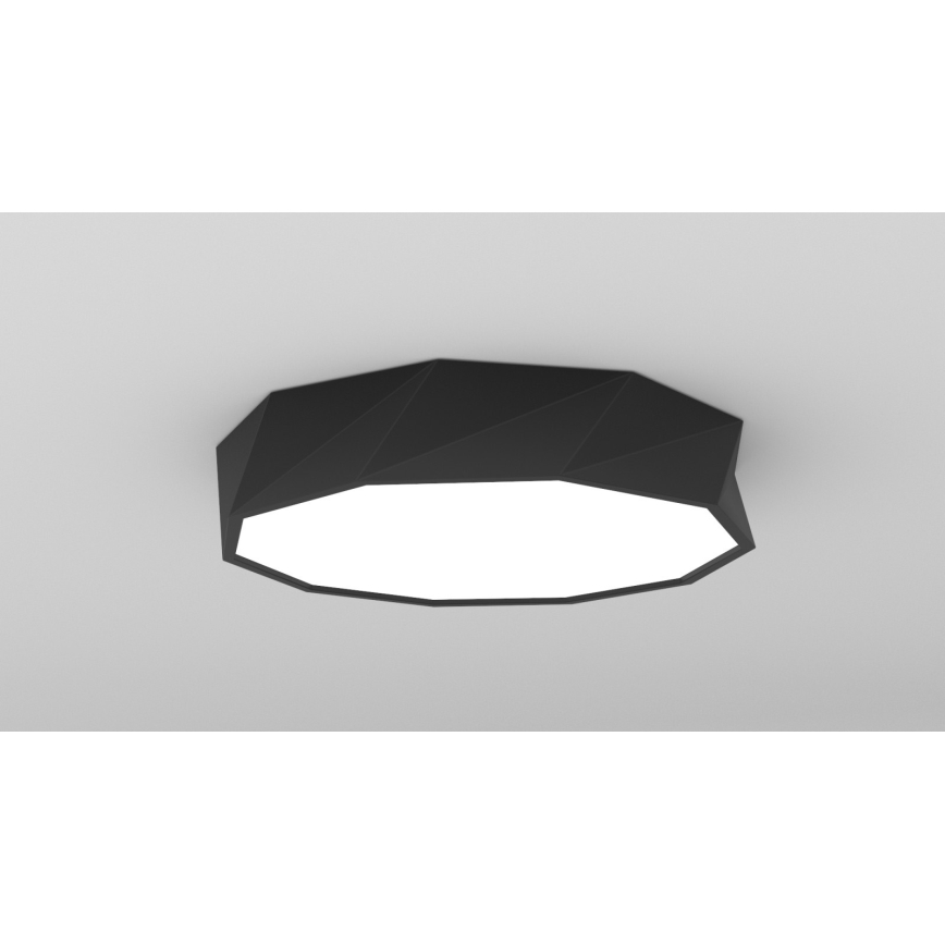 Immax NEO 07130-B60 - LED SMART Димируем плафон DIAMANTE черен LED/43W/230V + дистанционно управление 60 см Tuya ZigBee