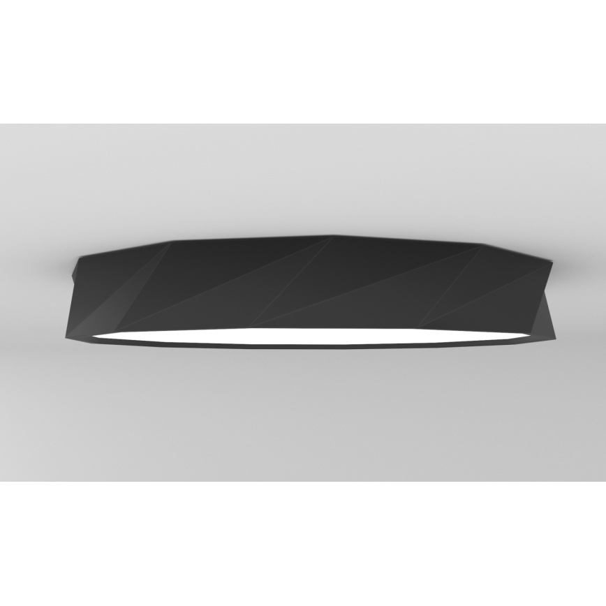 Immax NEO 07130-B80 - LED SMART Димируем плафон черен DIAMANTE LED/60W/230V + дистанционно управление 80 см Tuya ZigBee