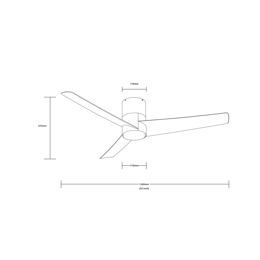 Immax NEO 07135-B - LED Вентилатор за таван FRESH LED/18W/230V Wi-Fi Tuya черен + дистанционно управление