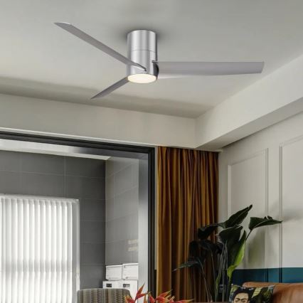 Immax NEO 07135-S - LED Димируем таванен вентилатор FRESH LED/18W/230V Wi-Fi Tuya матов хром + дистанционно управление