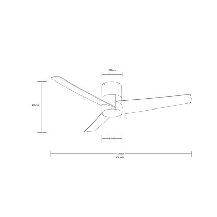 Immax NEO 07135-S - LED Димируем таванен вентилатор FRESH LED/18W/230V Wi-Fi Tuya матов хром + дистанционно управление
