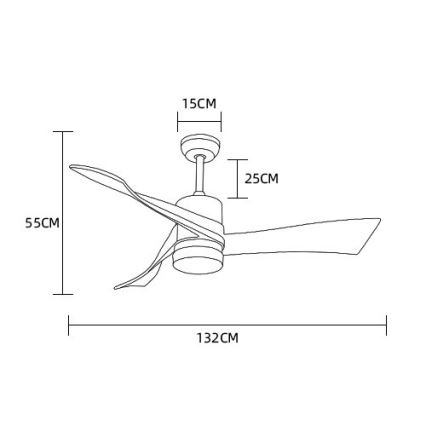 Immax NEO 07136-B - LED Димируем таванен вентилатор SOFISTICADO LED/18W/230V дъб Wi-Fi Tuya + дистанционно управление