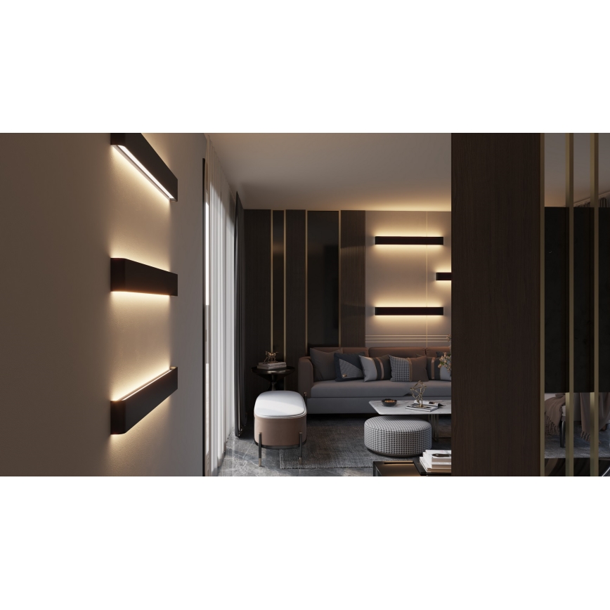 Immax NEO 07137-B - LED SMART Димируем аплик LINEA черен LED/40W/230V + дистанционно управление 76 см Tuya ZigBee