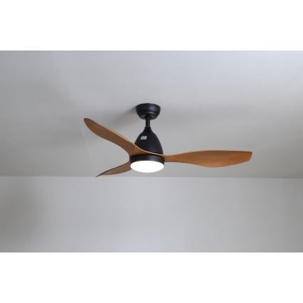 Immax NEO 07141-B - LED Вентилатор за таван NEO LITE FRESCO LED/18W/230V Tuya Wi-Fi черен/кафяв+ дистанционно управление