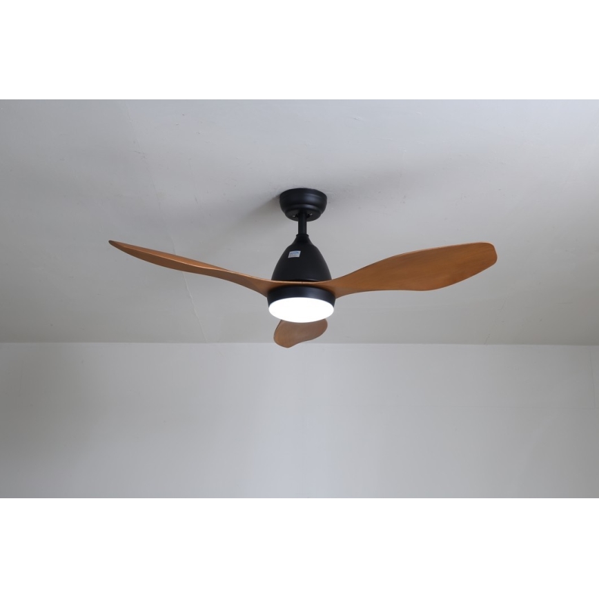 Immax NEO 07141-B - LED Вентилатор за таван NEO LITE FRESCO LED/18W/230V Tuya Wi-Fi черен/кафяв+ дистанционно управление